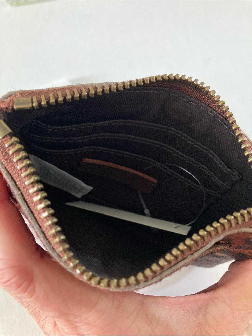 Madewell the leather pocket pouch wallet in painted leopard calf hair - Picture 4 of 5